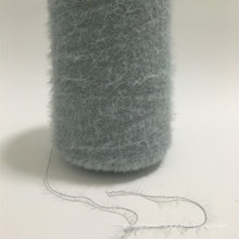 hot sell nylon imitate mink hair yarn 2cm 17mn gray mink yarn  for knitting